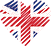 Logo of 5 Best Dating Sites UK, Heart Shaped Image of UK flag.